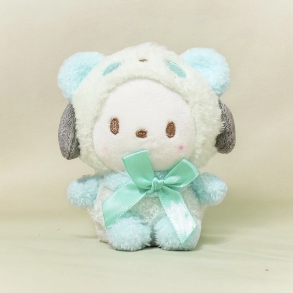 Sanrio Other - Pochacco Baby Blue Panda Suit Plush Sanrio Keychain
